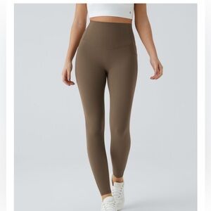 Halara UltraSculpt High Waisted Tummy Control size L brown Training Leggings